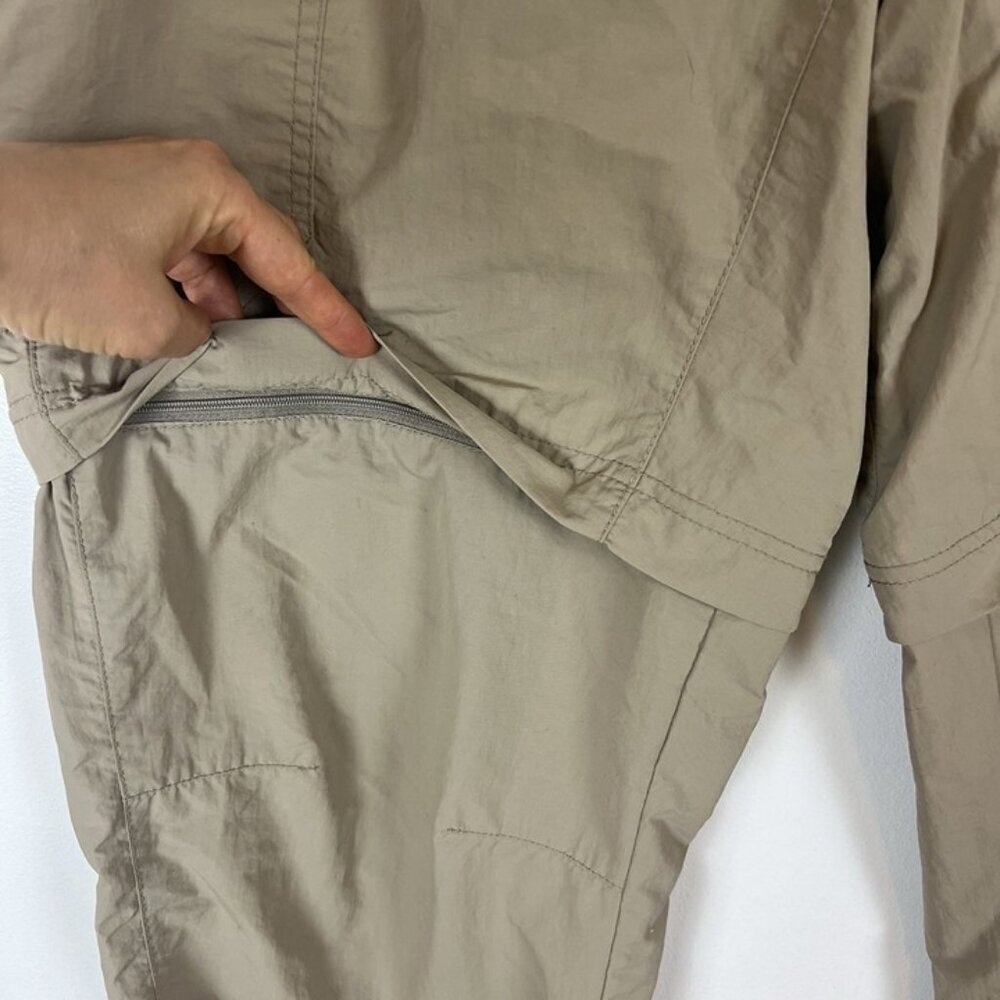 Eddie Bauer Travex Convertible Pants Mens XL x 34 Beige Belted Nylon‎ Hiking - Picture 3 of 9